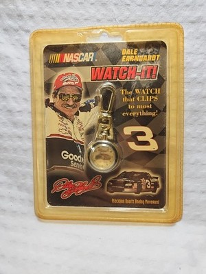 Vintage 1999 New Nascar Dale Earnhardt Clip Quartz Watch Original Packaging #3 