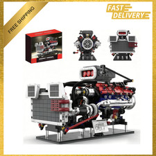 V8 Supercharged Engine Model Kit 1151 Parts 8-cylinder Car Motor Building V8 Supercharged Engine Model Kit 1151 Parts 8-cylinder Car Motor Building