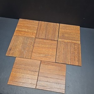 VTG Reclaimed 6"x6" Oak Parquet Floor Tile 5/16" MCM Repair Craft Wood