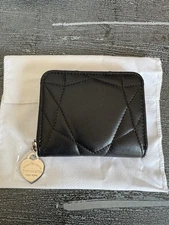 NEW! $500 Tiffany & Co. Return To Tiffany Padded Small Wallet in Black Leather