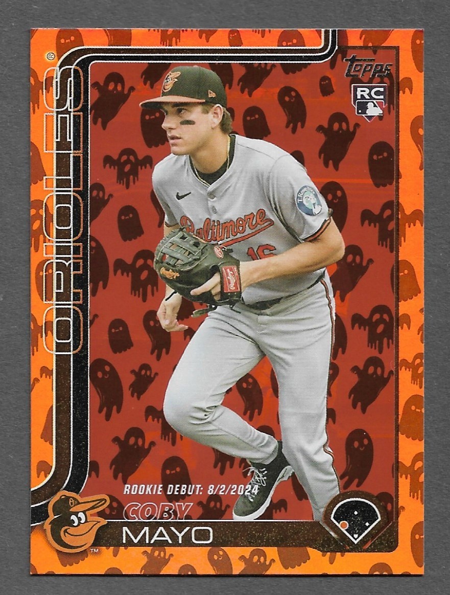 2025 Topps Update #US282 Coby Mayo RC Holiday GHOSTS ROOKIE card Halloween