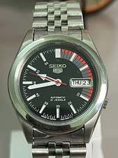 Rare Seiko 5 Automatic Men's 7S26 Racer-Black Dial Vintage Watch