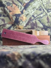 New Custom Made Turkey Box Call Made From Burr Oak With Purple Heart Paddle