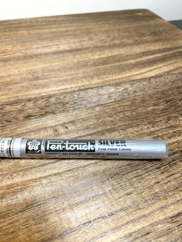 Sakura Pen Touch Silver Fine Point 1.0mm Metallic Ink Opaque New Lot Of 3 Pens - Image 3 of 3