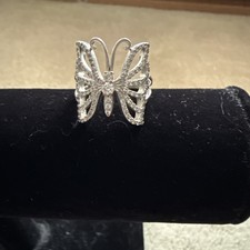 Sterling Silver Butterfly Ring Size 7 Cute Detail Dressy