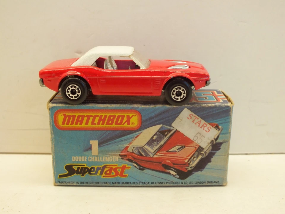 LESNEY MATCHBOX SUPERFAST NO1 DODGE CHALLENGER EXCELLENT BOXED (L686) - Image 2 of 4