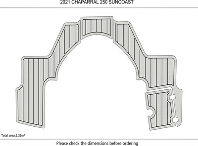 2021 Chaparral 250 SUNCOAST DuraEVA Boat flooring