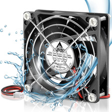 IP67 Waterproof Fan 80Mm X 25Mm 12V DC 2-Pin Dual Ball Bearing 8025