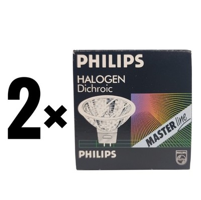 2x Philips 50W GU5,3 38° Ø51mm Halogen Masterline Reflektor Lampe Dichroic 12V