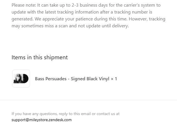 Miley Cyrus Bass Persuades Signed Vinyl LP Insert Autograph IN HAND SEALED AUTO