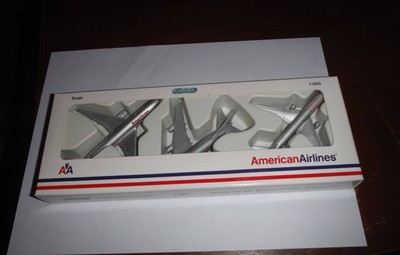 Schabak 1/600 American Airlines Boeing Flugzeug Set 747-SP 767-300 777
