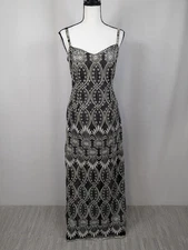 Aspeed Dress Vtg Black Embroidered Beaded Long Formal Gown Event Sz Medium A044