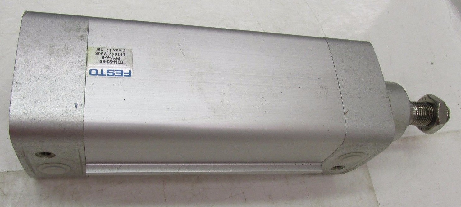 FESTO Cylinder CDN-S0-80-PPV-A-R 193662 V808 Pmax.12 bar 50028 ELL