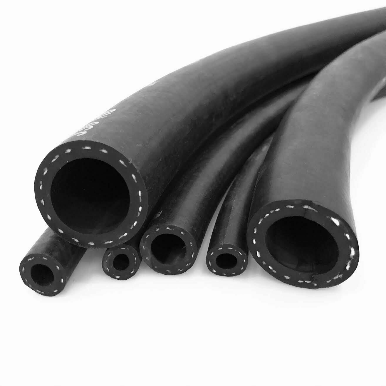 Reinforced Black Soft Rubber Silicone Tubing Hose Pipe Unleaded Petrol Diesel UK