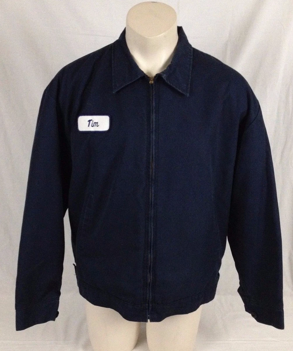 Navy Blue Red Kap Work Mechanic Jacket 