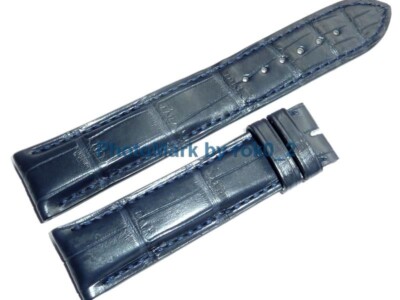 Camille Fournet Blue (20x18) stitched and padded alligator strap