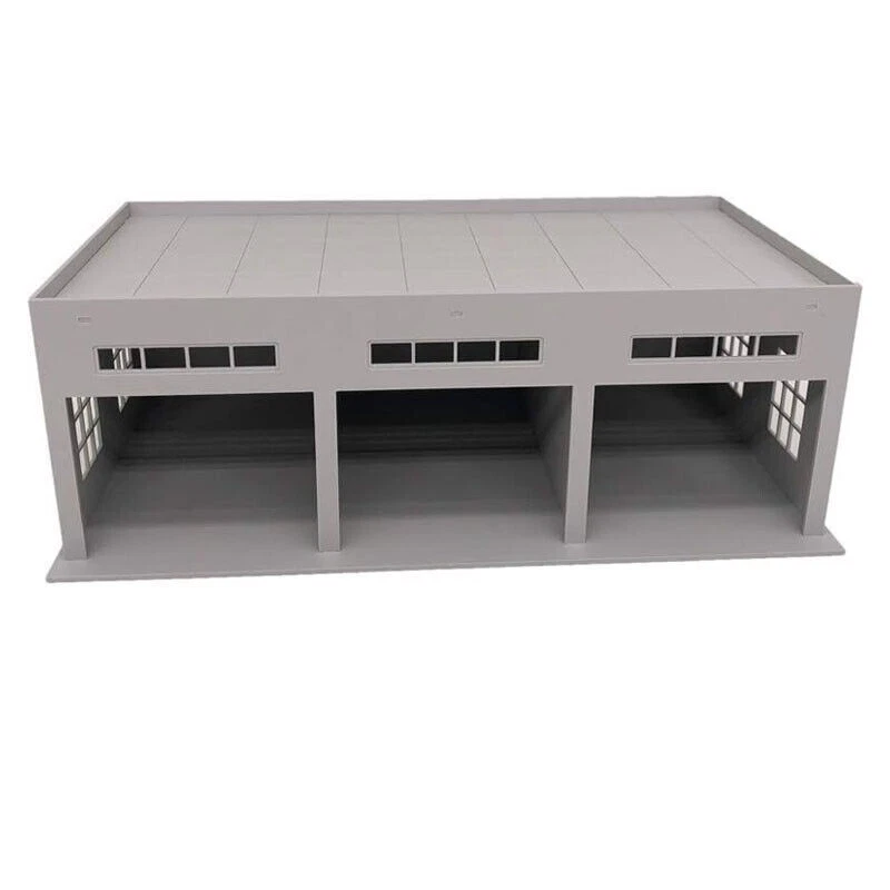 Miniatures 3-stall Large Garage 1:64 S Scale Kits Locomotive For Trucks /cars - Image 4 of 4