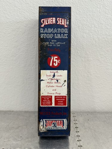 RARE Silver Seal Vintage Westco Radiator Sealer Dispenser. .  MADE IN USA  . .