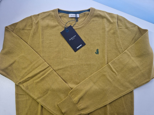 Maglia JECKERSON UOMO MAN Maglione SWEATER Lana Cotone OCRA SENAPE Pullover 149€ - Foto 5 di 5