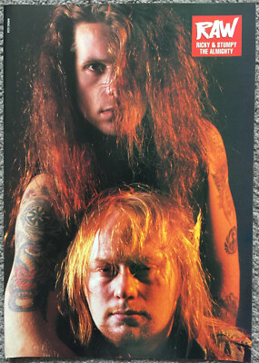 RICKY WARWICK & STUMPY MONROE - 1990 Full page UK magazine poster THE ALMIGHTY