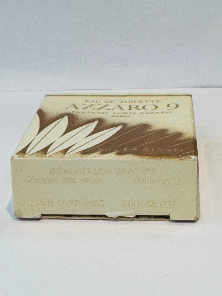 AZZARO 9 por Loris Azzaro 0,17 fl oz / 5 ml EDT Splash de colección y raro Foto 3 de 4