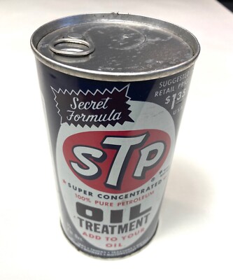 VINTAGE FULL NOS- 15 OZ CAN OF STP OIL TREATMENT AUTOMOTIVE GAS AND OIL, NR & FS