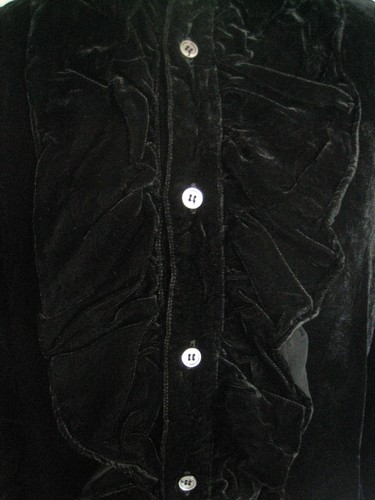 Junya Watanabe Comme Des Garcons Velvet Long Sleeve Boluse AD2006 - Picture 3 of 12