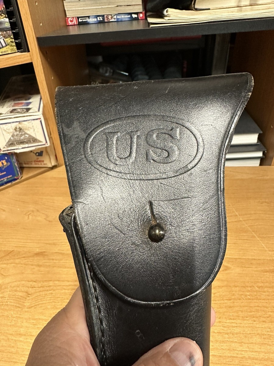 VINTAGE US MILITARY BOLEN LEA PROD 7791466 BLACK LEATHER HOLSTER