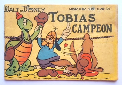 #ad 1946 WALT DISNEY Mini Book Serie C #034 TOBIAS TURTLE MAX HARE Mexico VTG RARE $19.99