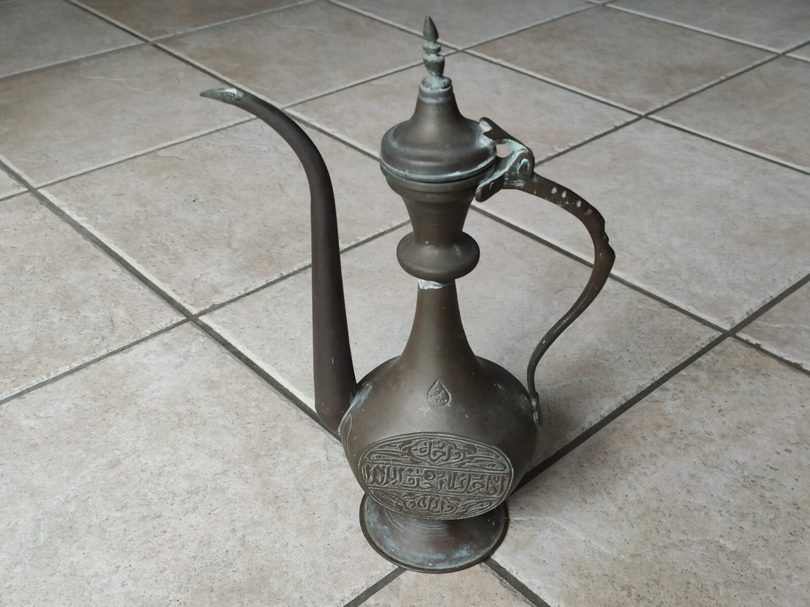 Alte Kanne Metall Messing/Kupfer Dallah Teekanne Arabisch