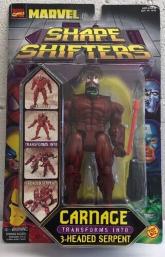 Marvel Shape Shifters Carnage Transforms Into 3 Headed Serpent Toybiz MOC READ - Picture 1 of 2
