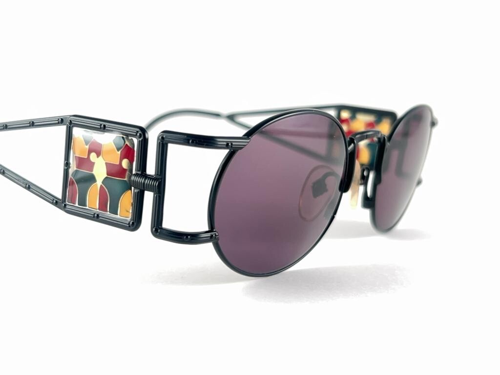 VINTAGE JEAN PAUL GAULTIER 56 4672 STEAM PUNK SIDE LENS 90'S