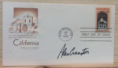 Alan Cranston U.S. Senator Signed 1969 First Day Cover Autographed Signature FDC