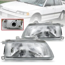 1 Pair Front Head Light Lamp Assembly Fits For Honda Civic ED DX Sedan 1989-1991