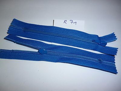 Reißverschluss R71 YKK Länge: 12 cm Normal Farbe: königsblau = 2 Stück NEU 