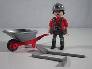 playmobil obrero construccion