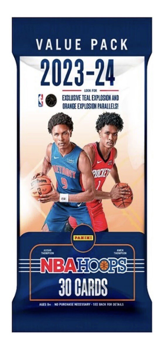 NBA HOOPS 202324 BASKETBALL IN STOCK VALUE CELLO FAT (30 CARD) PACK eBay