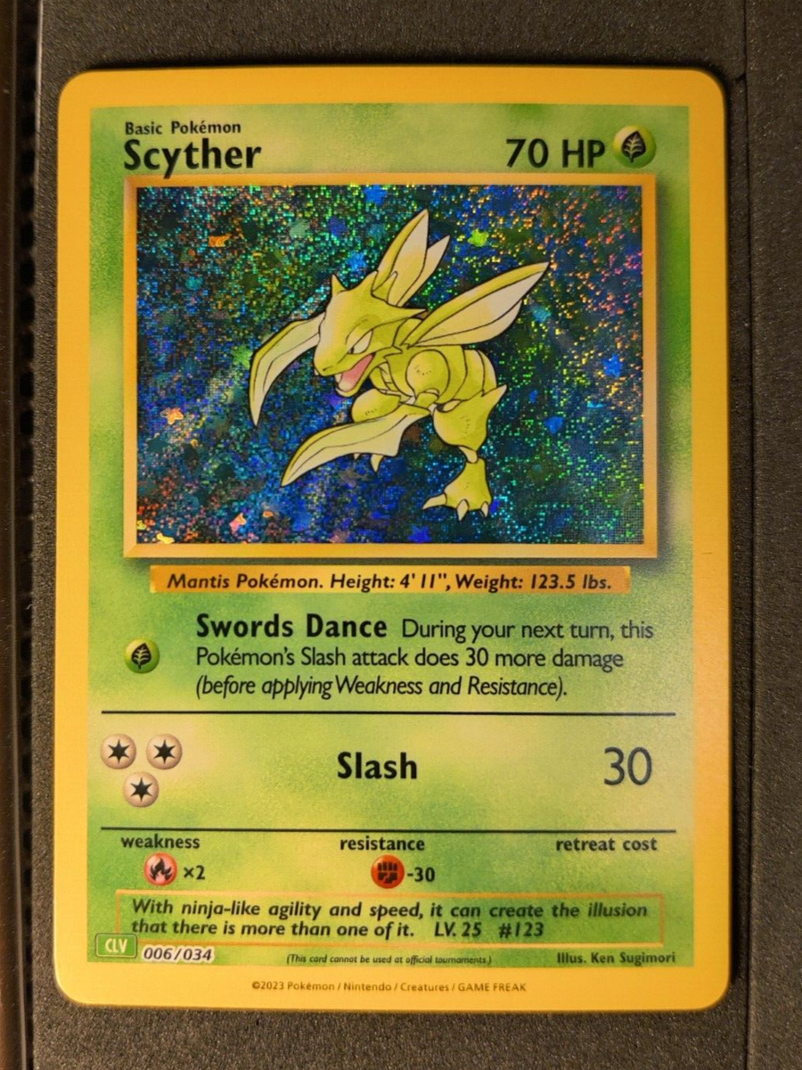 Pokemon Scyther 006/034 Holo Pokemon Card Game Classic English New Promo  Green