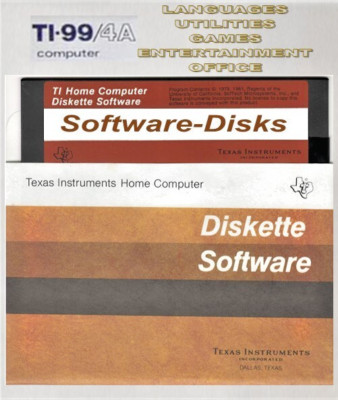 TI-99/4A --   SOFTWARE AUF DISKETTEN   TEXAS INSTRUMENTS    