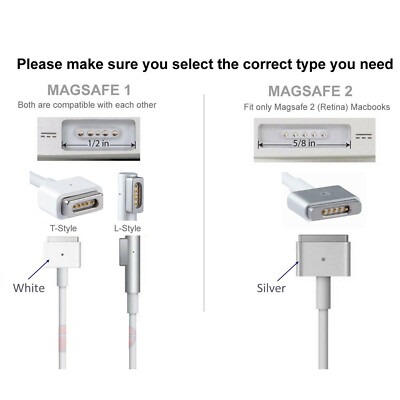 New Replacement Magsafe 1 / Magsafe 2 Macbook Adapter Power