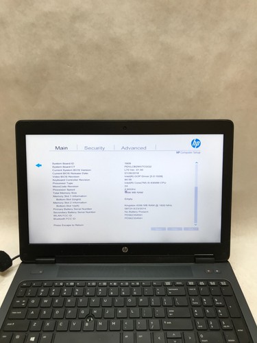 HP ZBook 15 Laptop 15" Intel i5-4300U 2.6GHz 4GB RAM NO HDD/OS For Parts READ DW - Picture 2 of 7