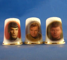 Birchcroft Thimbles -- Set of Three  --  Star Trek Original  