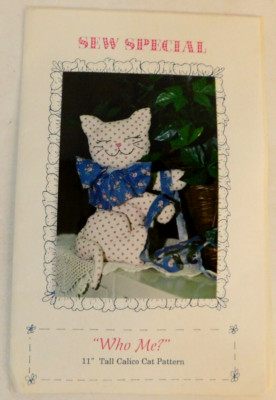 Sew Special Pattern - Who Me 11'' Tall Calico Cat NEW Uncut