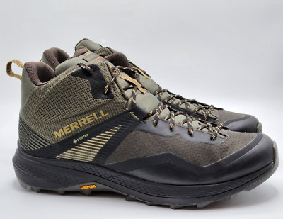 Merrell MQM 3 Mid GTX Men's Trail Running Shoes - Olive - US 12