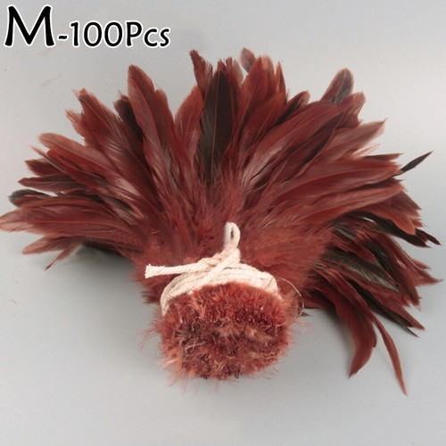 100pcs 15-20cm Natural Rooster Feather Fluffy Plumes Costume Crafts Party Decor - Picture 25 of 25