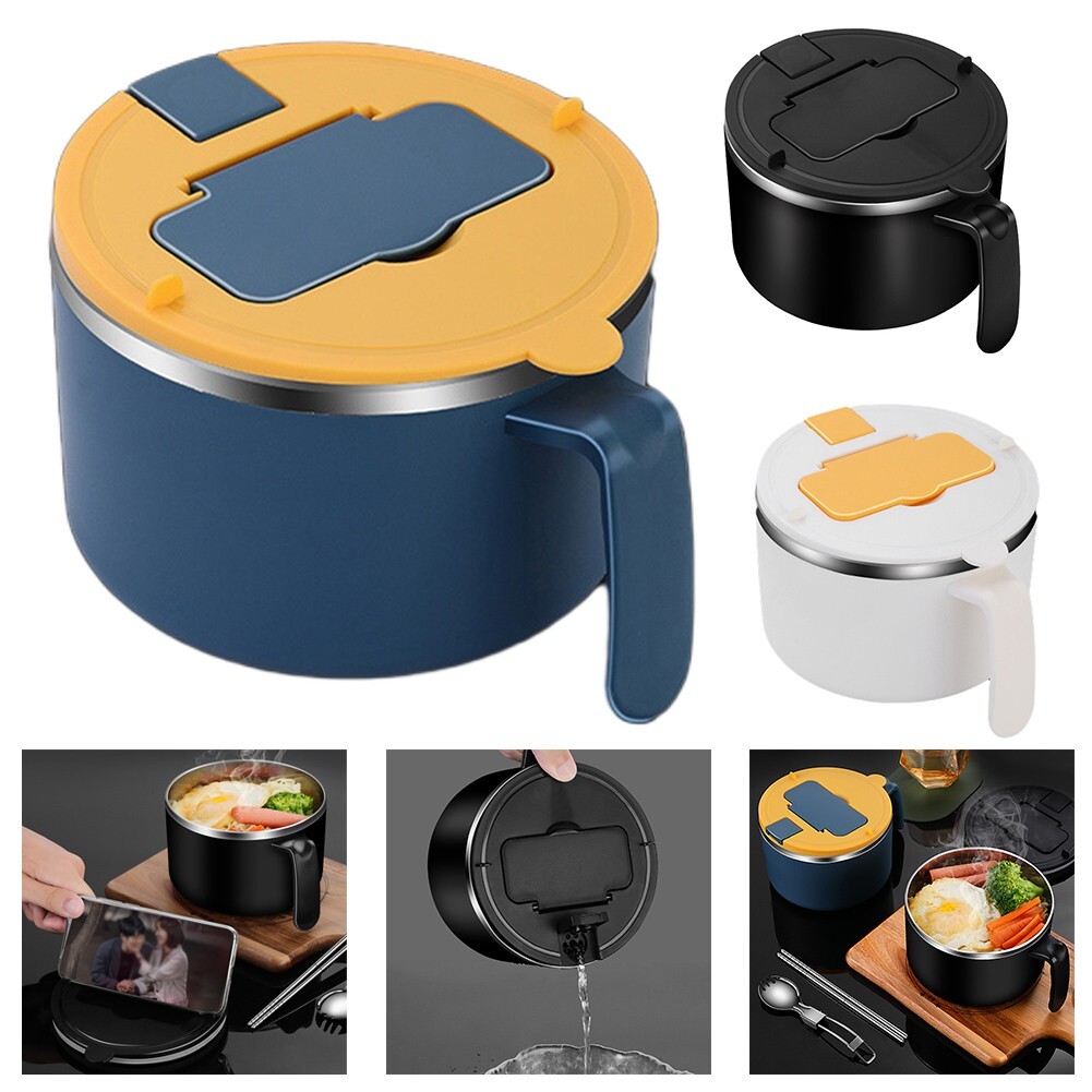 Bol Ramen élégant avec couvercle filtrable pour profiter de la soupe et des no