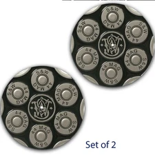 Set of 2 Bullets #1 Revolver Slipmat 12" LP Scratch Pad Slip Mat DJ x2