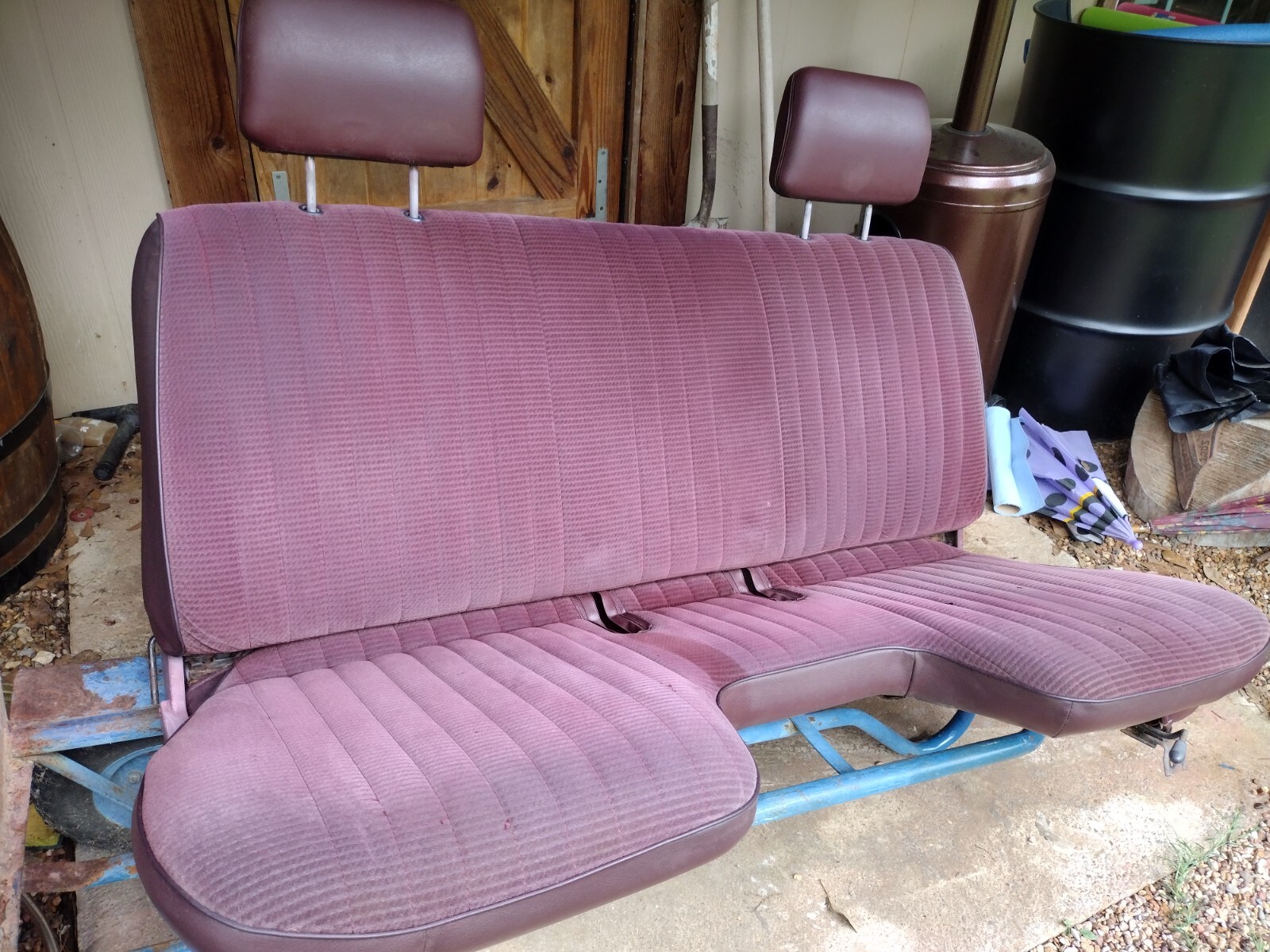 Nissan d21 hard body 4x4 5 speed 2.4 bench seat velour maroon eBay