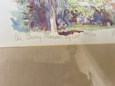 Vintage Robert Kennedy The Curry Mansion Keywest Framed