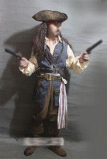 Cosplay Jack Sparrow Costume Pirates of the Caribbean Outfits Halloween Adult